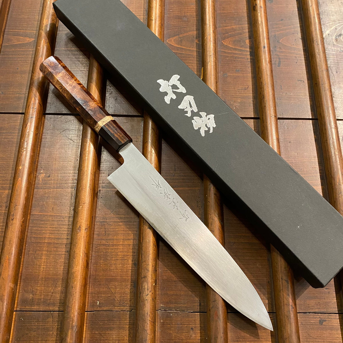 Shigehiro 240mm Gyuto (Yoshikazu Ikeda) Shirogami 2 Custom Handle