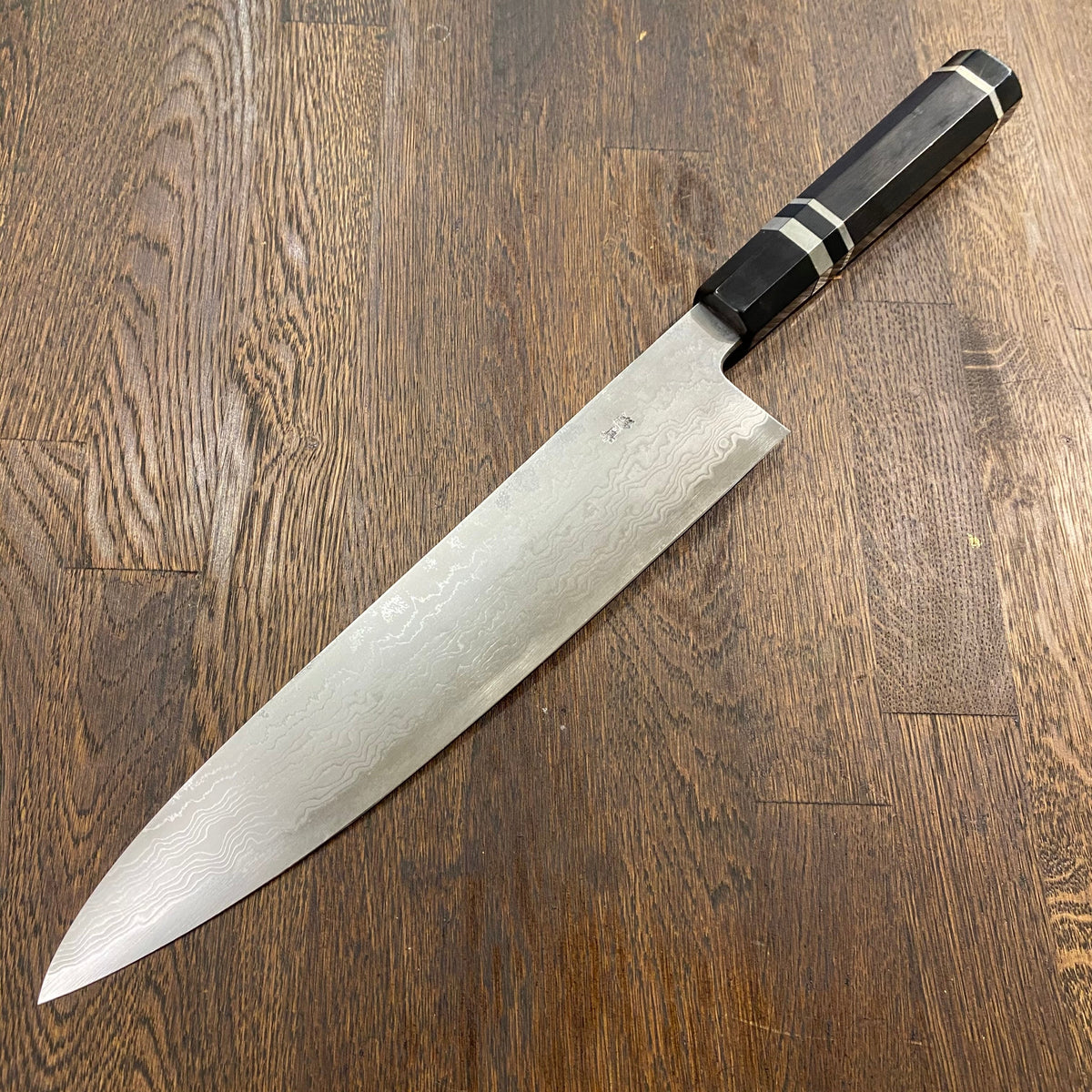Trade in Jikko 270mm Gyuto Aogami 2 Suminagashi Ebony / Nickel / Micarta Handle