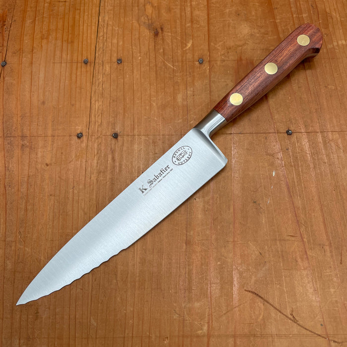 K Sabatier x Bernal Cutlery Nouvel Ideal 6" Chef with Serrated Tip Carbon Palissander