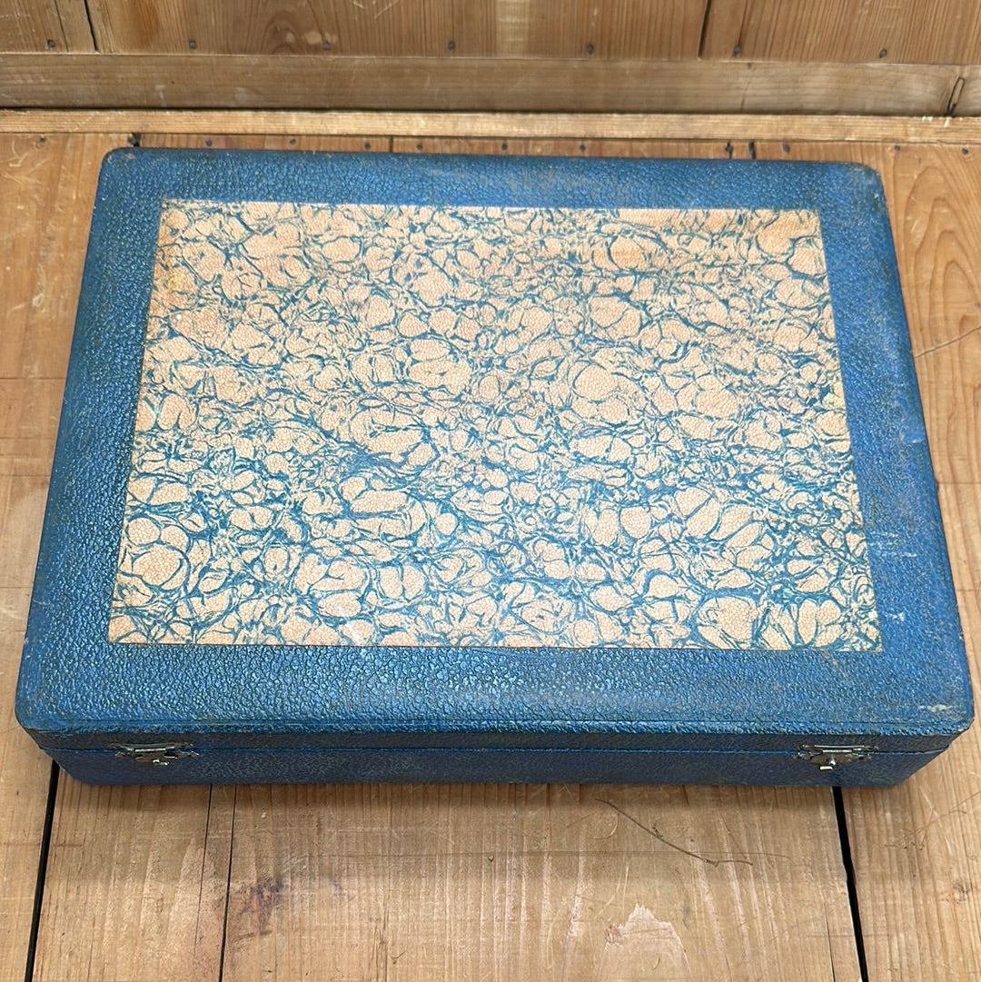 Vintage Douris Pâté, Cheese, Pastry, Carving, and Table Knife Set Stainless & Horn Thiers, France 1930-60 - 24 Pieces