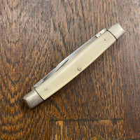 Case XX USA 2 7/8” Serpentine Pen 9233 Carbon Blades Pearl Celluloid Scales 1965-70