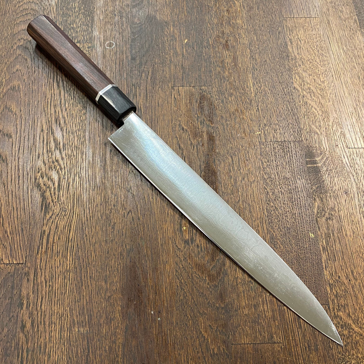 Kajiwara 270mm Sujihiki Suminagashi Aogami 2 Ebony