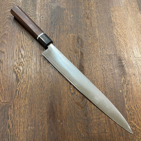 Kajiwara 270mm Sujihiki Suminagashi Aogami 2 Ebony