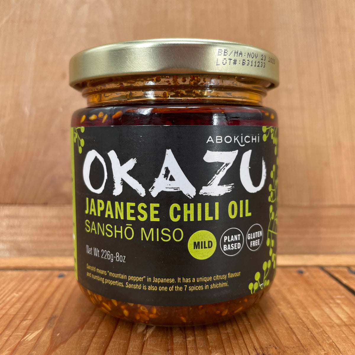 Abokichi Okazu Sansho Pepper Miso Chili Oil - 226g