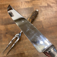 Anton Wingen Jr Carving Set Stainless Steel & Stag Solingen