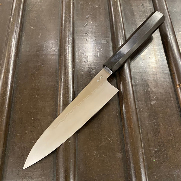 Takada no Hamono 180mm Gyuto Aogami 2 Shiraki Mizu Honyaki - Ebony & Horn Octagon