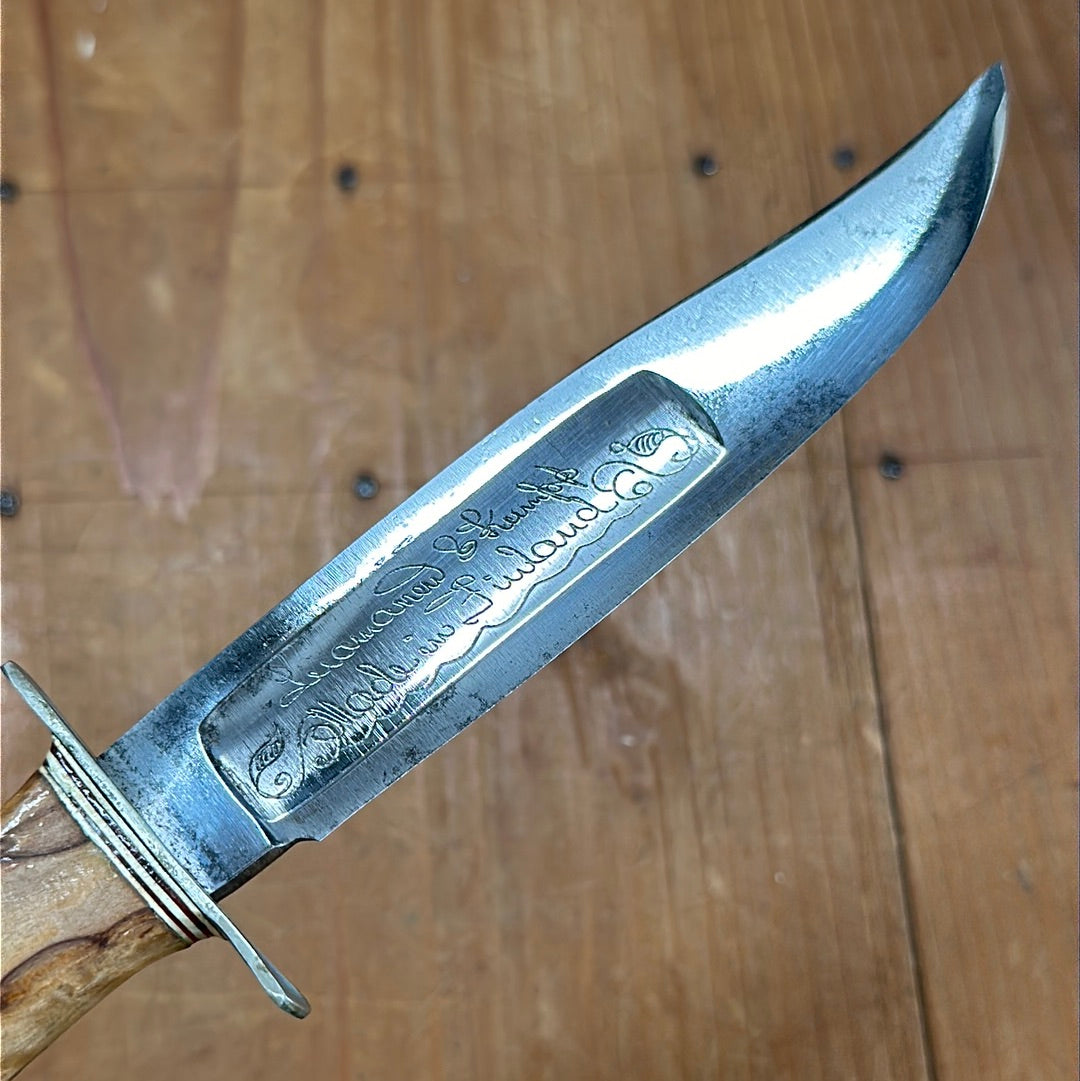 Luomanen & Kumpp 5" Puukko Scout Knife Carbon Steel & Birch Finland 1922-45