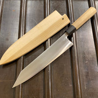Jikko 230mm Kiritsuke Wa Gyuto R-2 Stainless Powder Metal w saya