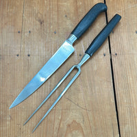 New Vintage Bahco 7.5" Slicer & Bayonet Fork Hand Forged Stainless Norway 1970s-80s