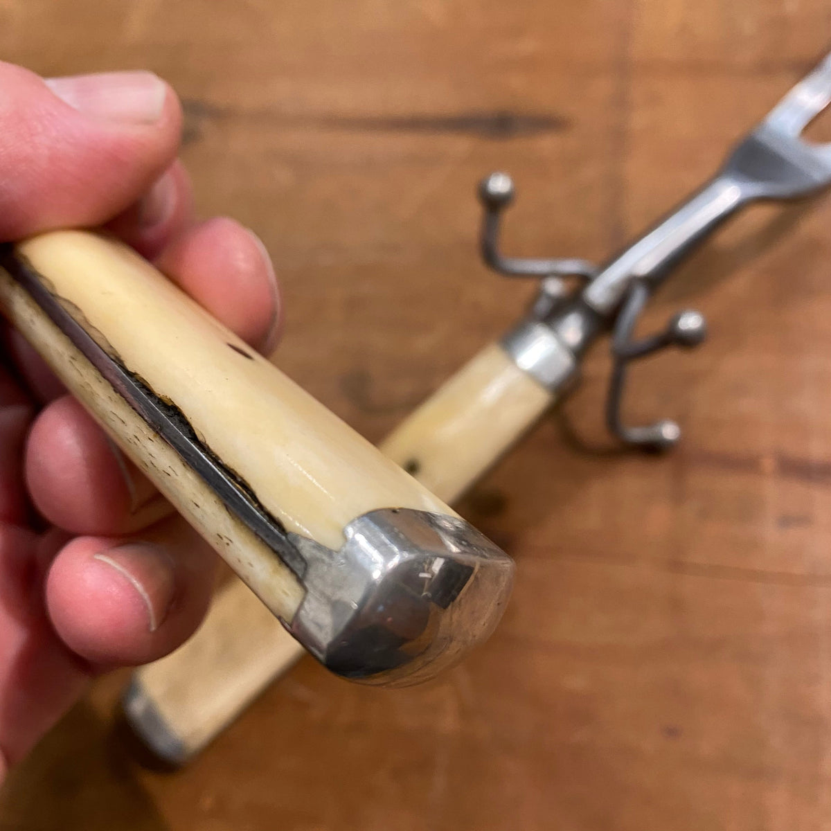 Landers Frary & Clark Aetna Works Carving Set ‘California Carver’ Style 1870’s-90’s?