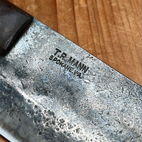 T R Mann Spokane Wa 12” Lobster Splitter Heavy Chef Knife 1890s-30s?