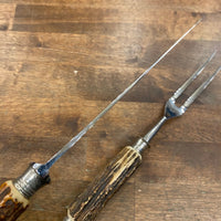 Anton Wingen Jr Carving Set Stainless Steel & Stag Solingen