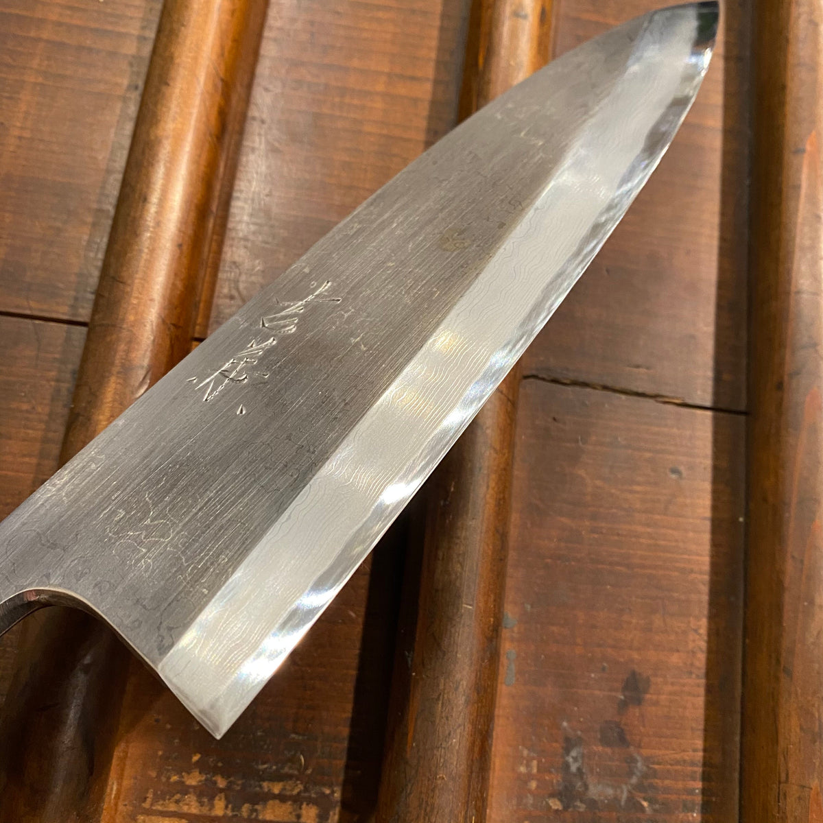 Yoshikane 180mm Deba V2 Suminagashi W Saya & Box