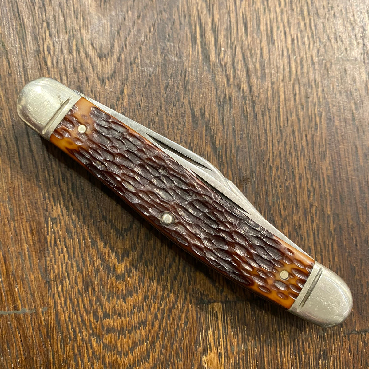 Western 4” Stockman Carbon Blades Delrin Scales 1961-76?