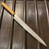 Kikumori 300mm Yanagi Rain Drop Suminagashi Octagonal Oak