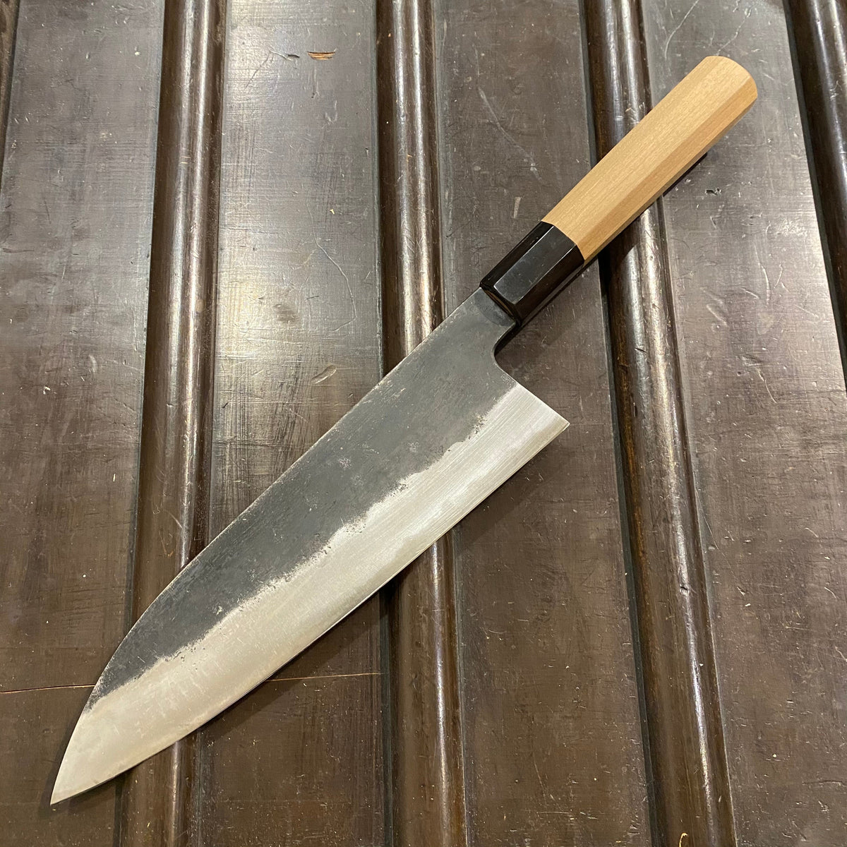 Sakai Kikumori 210mm Wa Gyuto - Shirogami 1 - Kurouchi