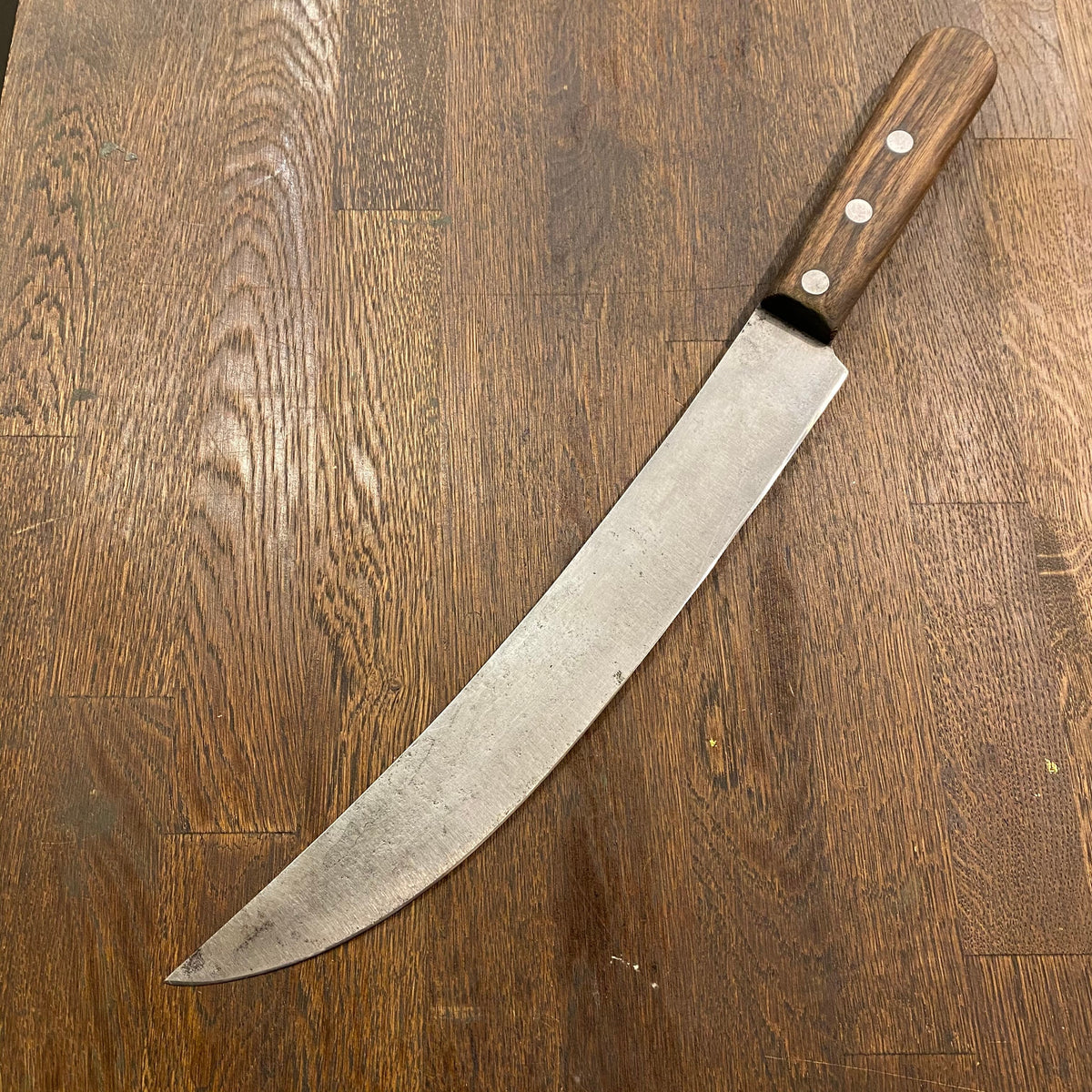 Unmarked 12” Scimitar Carbon Steel USA 1930-60s