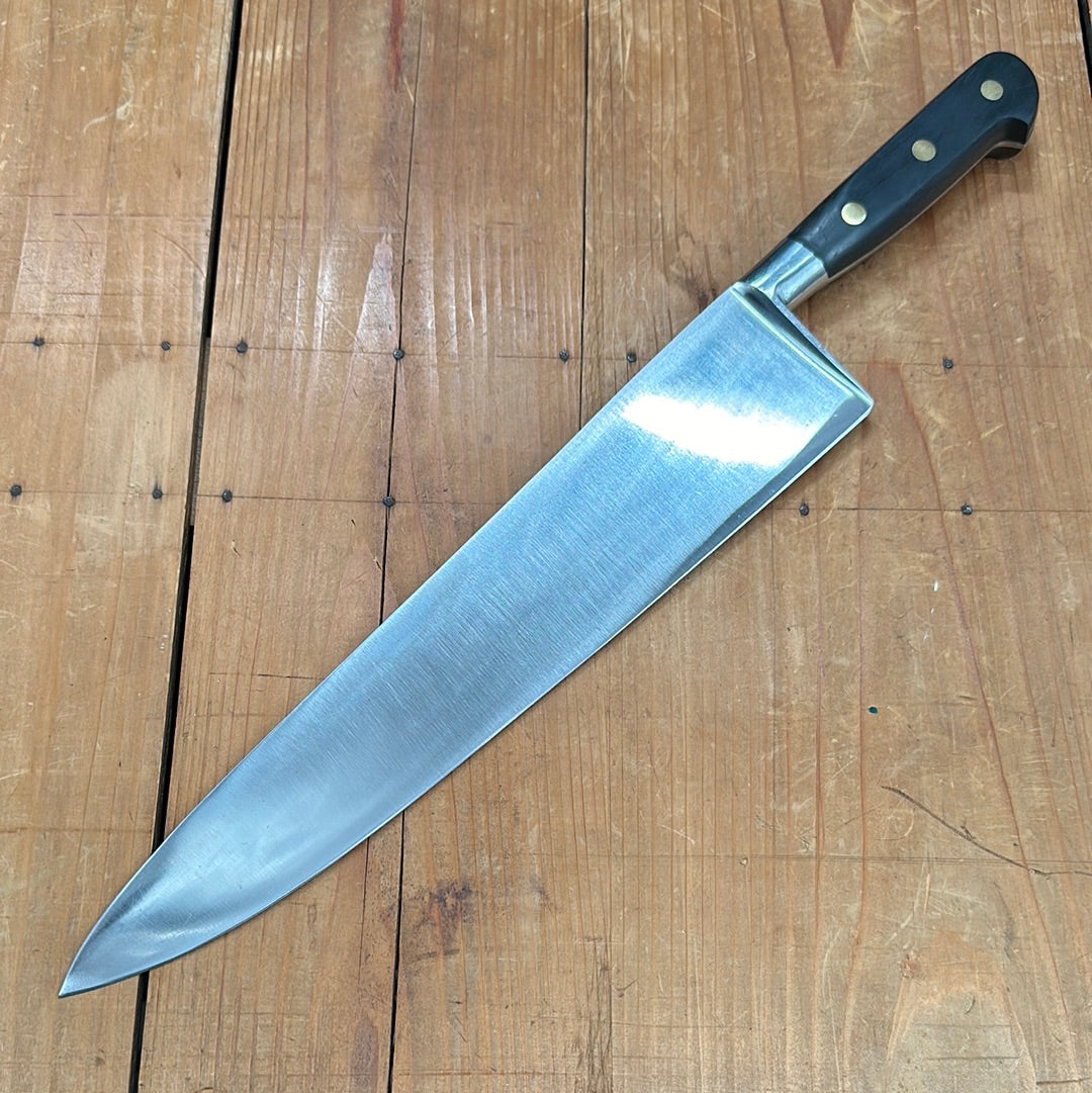 Unmarked Sabatier 13" Chef Knife Carbon Steel Wood 1950s-60s