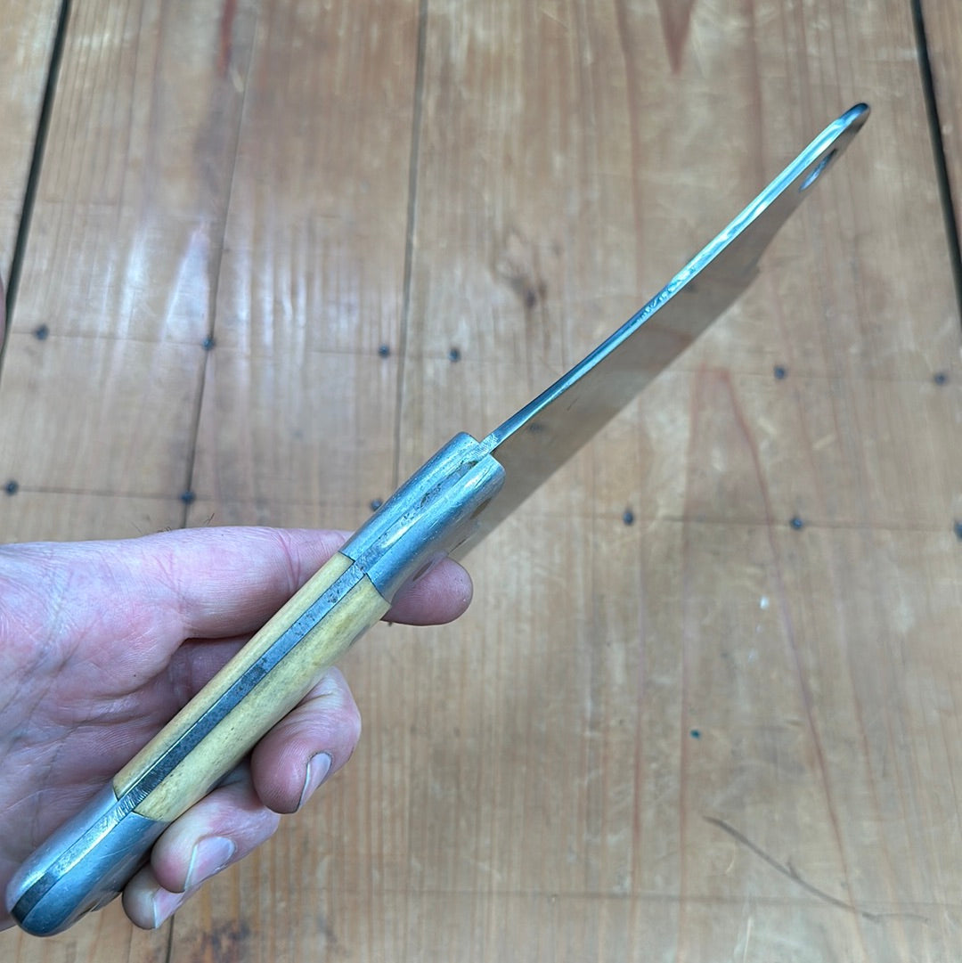 Handmade 6" Cleaver Carbon Steel Aluminum Copper Paper Micarta 1930s-50s