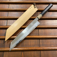 Konosuke Fujiyama 270mm Kiritsuke Aogami 1 Ebony Blonde Lefty