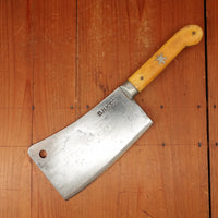 S.H.K.Co 7" Cleaver Carbon Steel Bone & Pewter Handle (Lead Warning) Germany