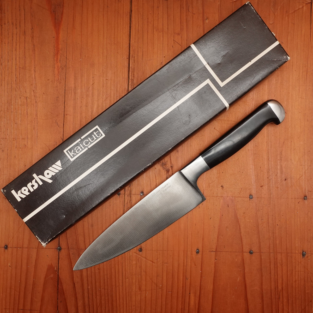 New Old Stock Kershaw Kaicut 6" Chef Knife Stainless Japan 1980-90s with Box