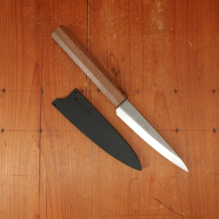 Bernal Cutlery x Konosuke GS+ 140mm Ko-Sabaki SLD Kurouchi Khii Laurel Handle with Leather Sheath