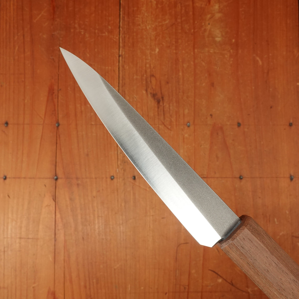 Bernal Cutlery x Konosuke GS+ 140mm Ko-Sabaki SLD Kurouchi Khii Laurel Handle with Leather Sheath