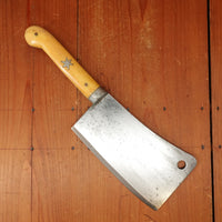 S.H.K.Co 7" Cleaver Carbon Steel Bone & Pewter Handle (Lead Warning) Germany
