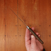 Unmarked 4.5" Pate Knife / Spreader Forged Carbon Steel Nickel Walnut Germany *Lead Warning* ~1900-1920?