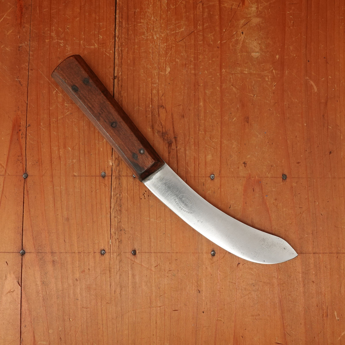 I Wilson 5" Skinning Knife Carbon Steel & Beechwood Sheffield 1890-1920s