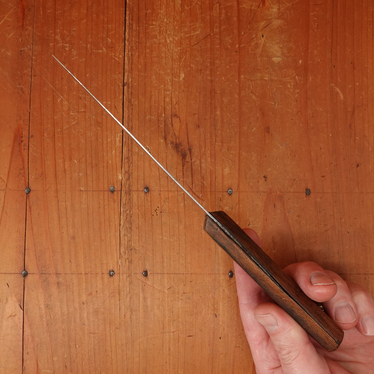 I Wilson 5" Skinning Knife Carbon Steel & Beechwood Sheffield 1890-1920s