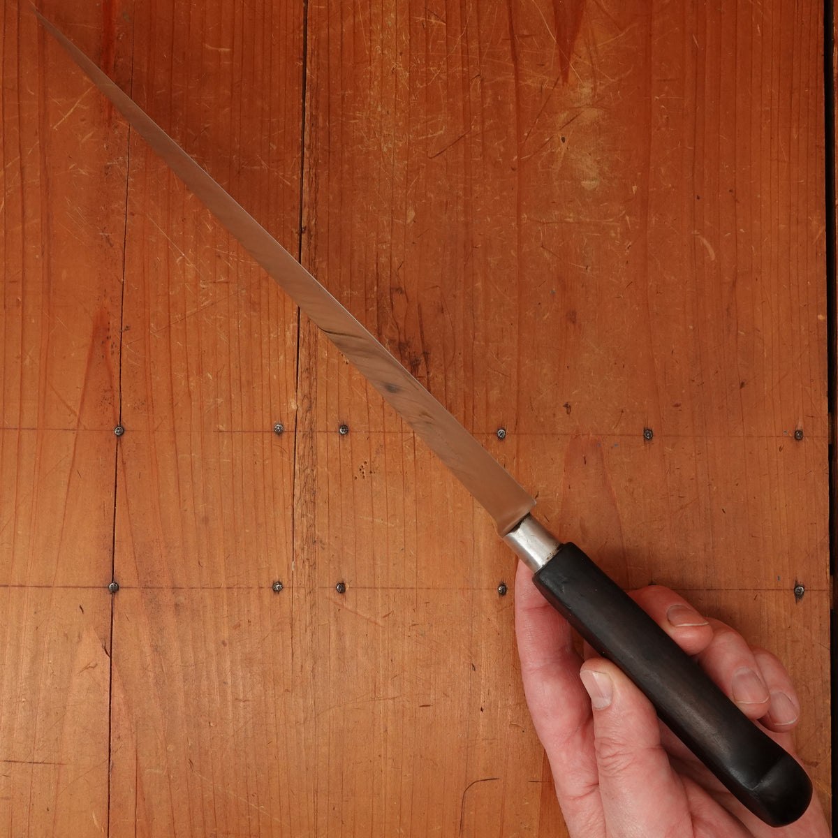 Refurbished K Sabatier Jeune 10" Chef Knife Cuisine Massif Nogent Carbon Steel Thiers 1950s-60s