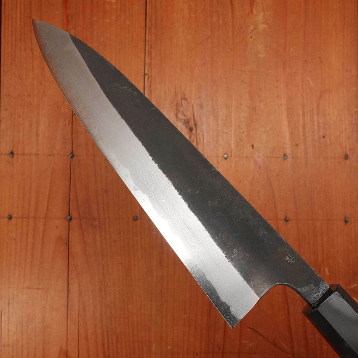 Hatsukokoro Shinkiro 210mm Gyuto Aogami Super Nihei Damascus Kurouchi Wenge