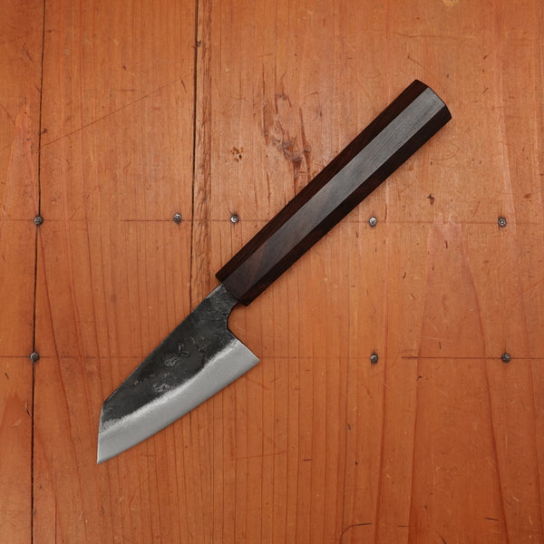 Hatsukokuro Kurogane 80mm Ko-Bunka Iron Clad Aogami 2 Kurouchi Mono Ebony Handle