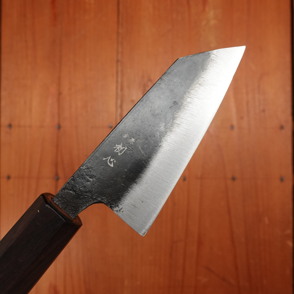 Hatsukokuro Kurogane 80mm Ko-Bunka Iron Clad Aogami 2 Kurouchi Mono Ebony Handle