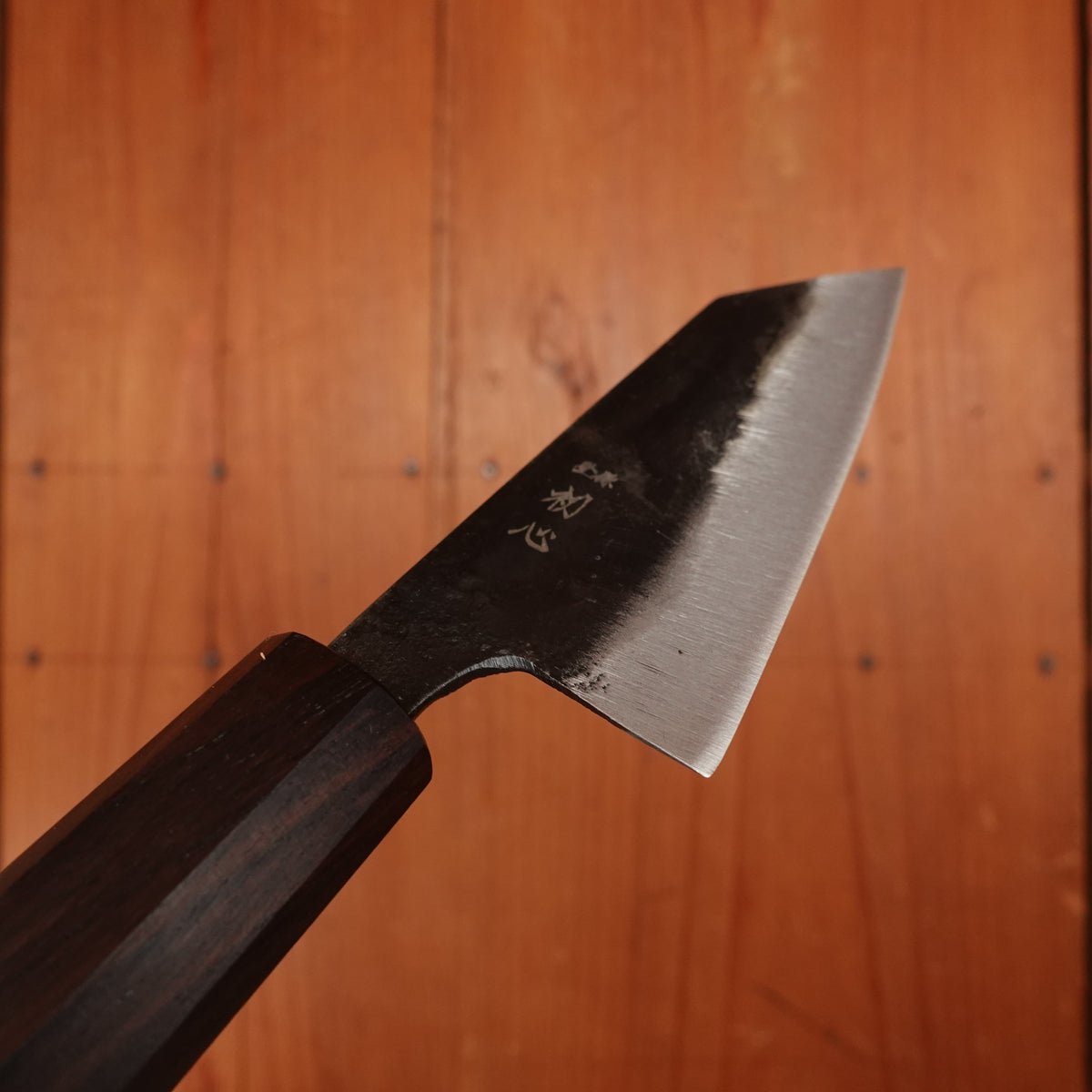 Hatsukokuro Kurogane 80mm Ko-Bunka Iron Clad Aogami 2 Kurouchi Mono Ebony Handle