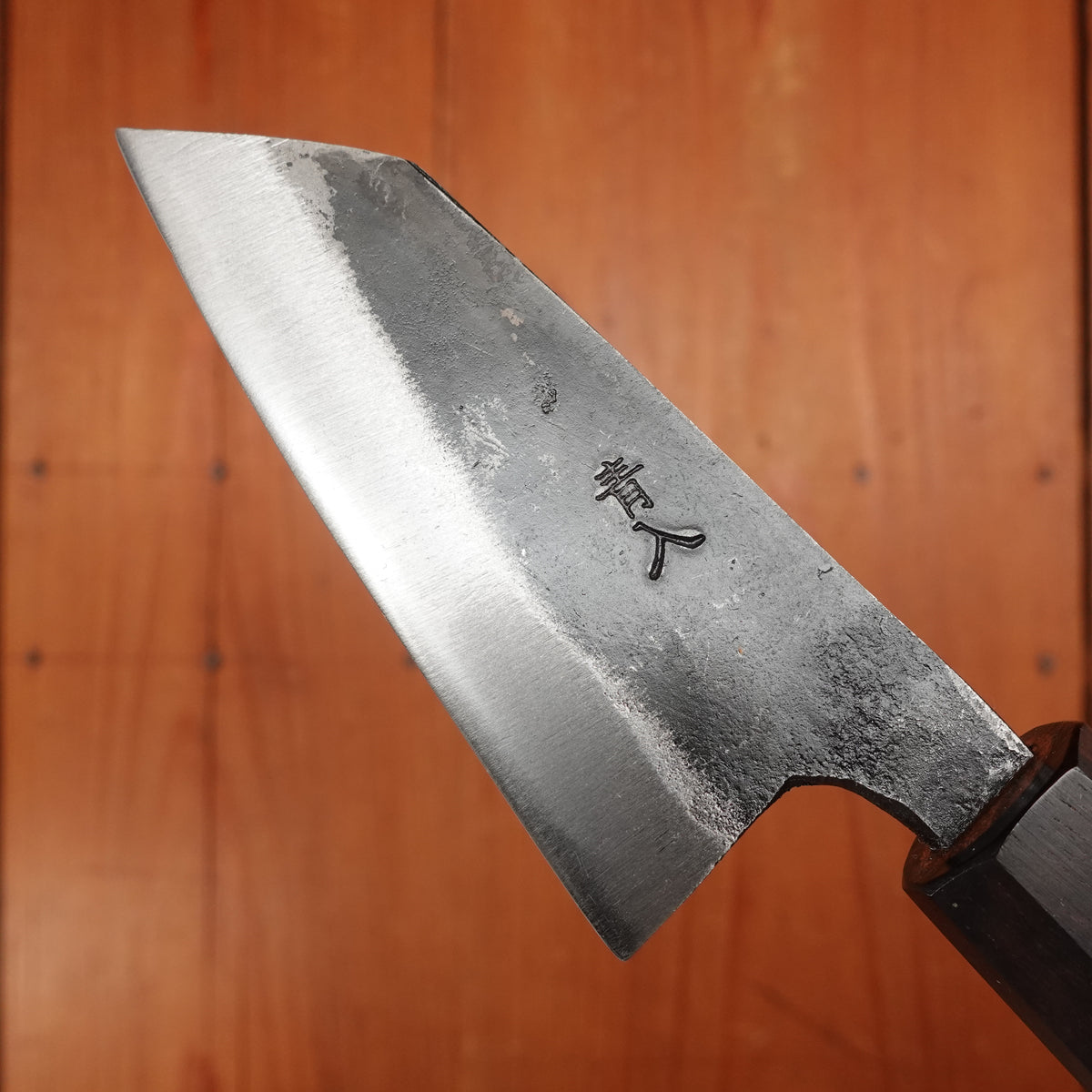 Hatsukokuro Kurogane 80mm Ko-Bunka Iron Clad Aogami 2 Kurouchi Mono Ebony Handle