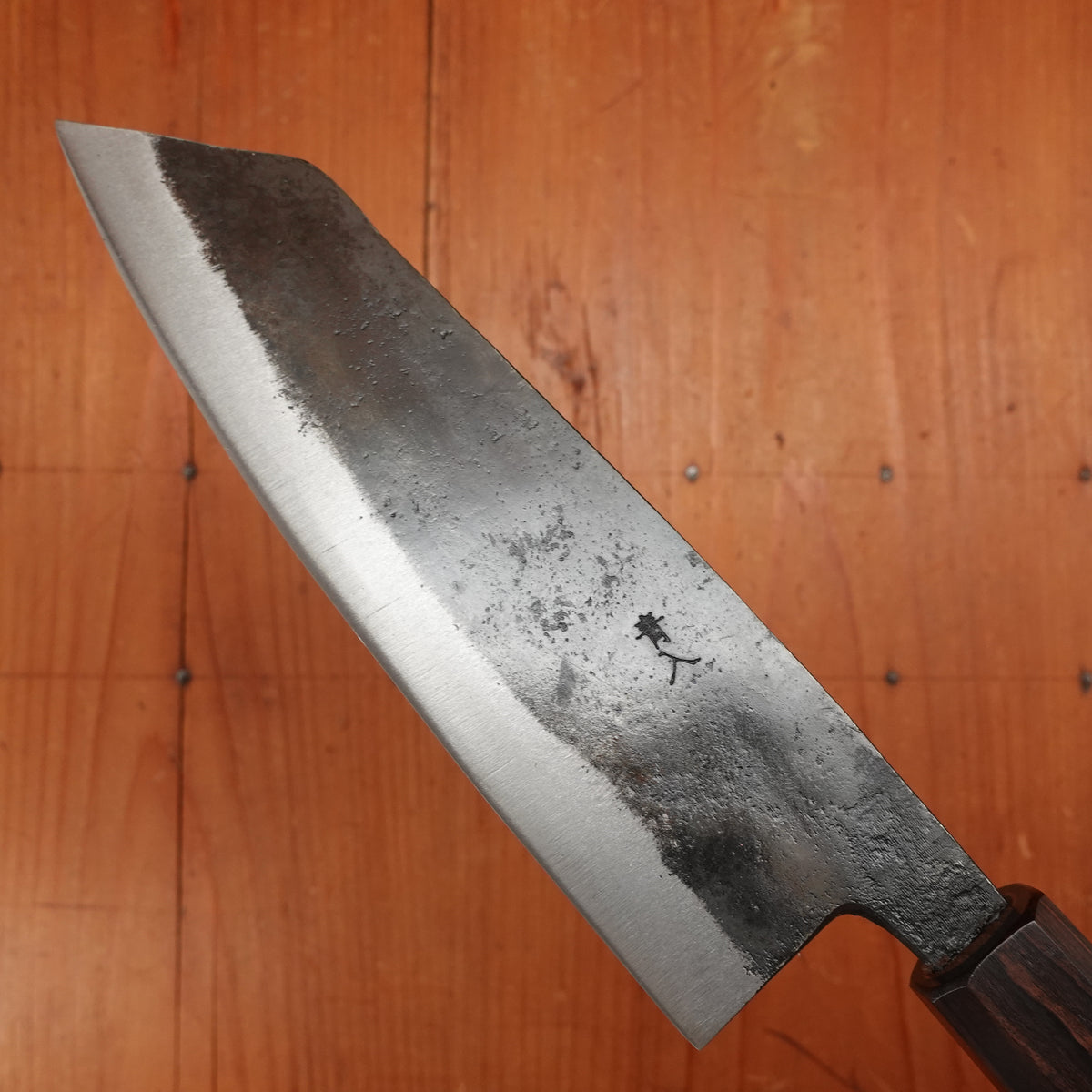 Hatsukokuro Kurogane 165mm Bunka Iron Clad Aogami 2 Kurouchi Mono Ebony Handle