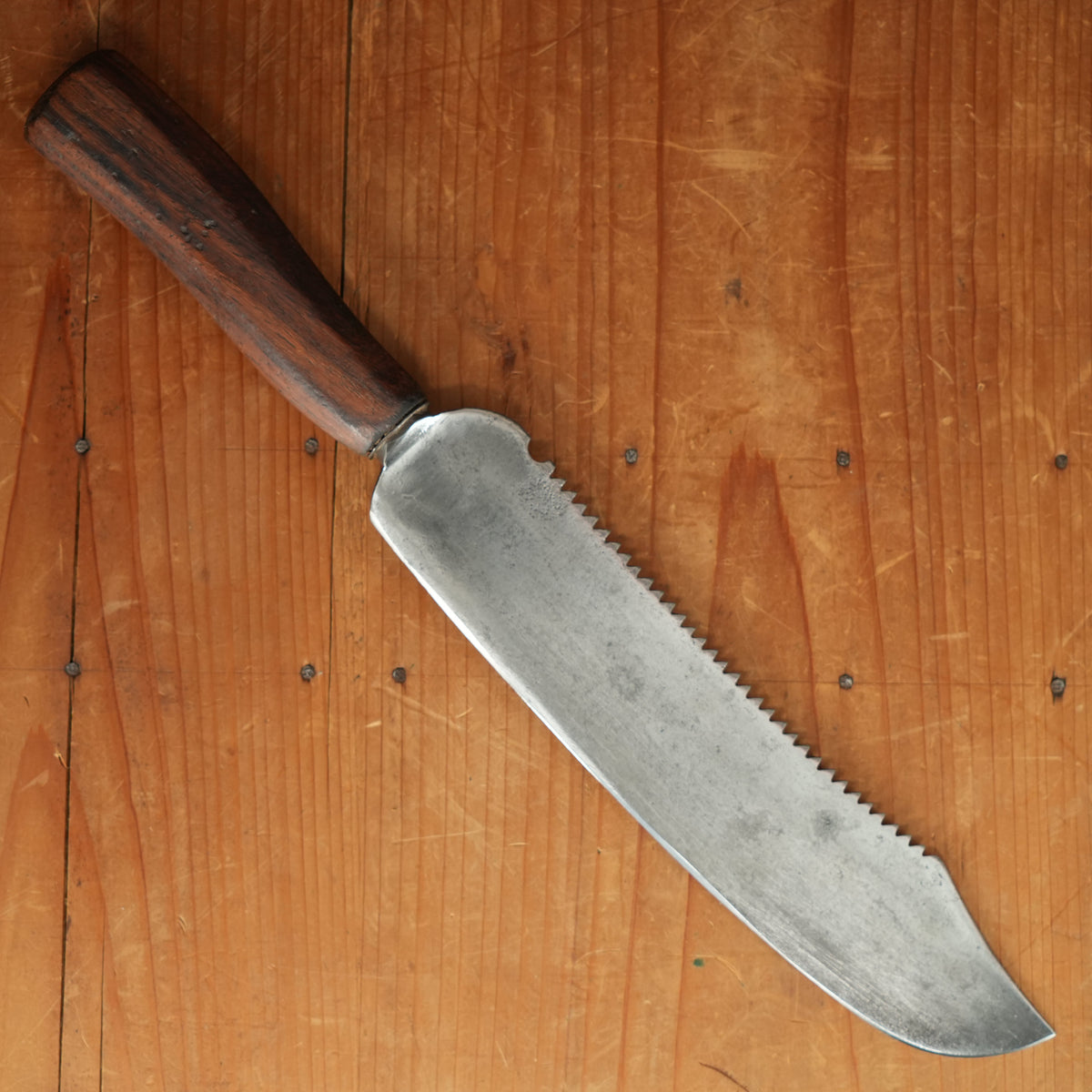 Vintage M J Da S Guimaraes 8.75" (Fish?) Knife Carbon Steel Rosewood Portugal