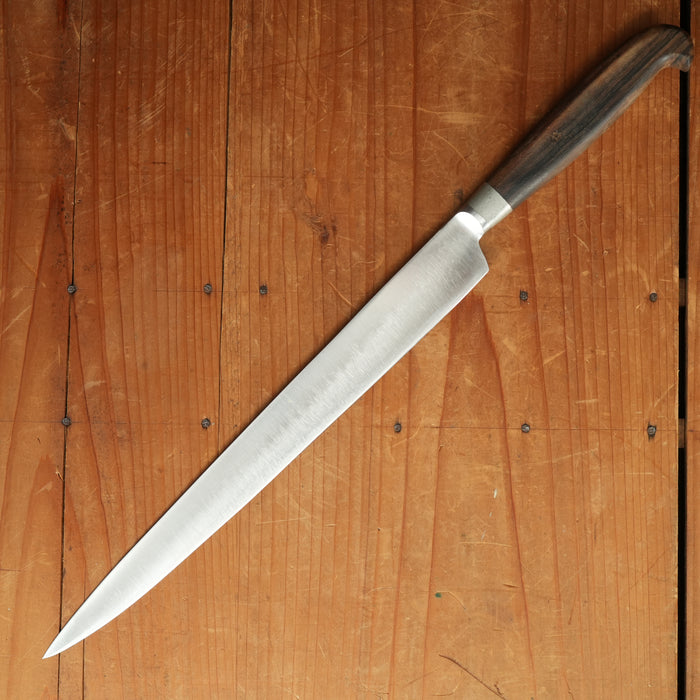 Vintage Jernbolaget 10" Slicer Forged Stainless Macassar Ebony Eskilstuna, Sweden 1950-70