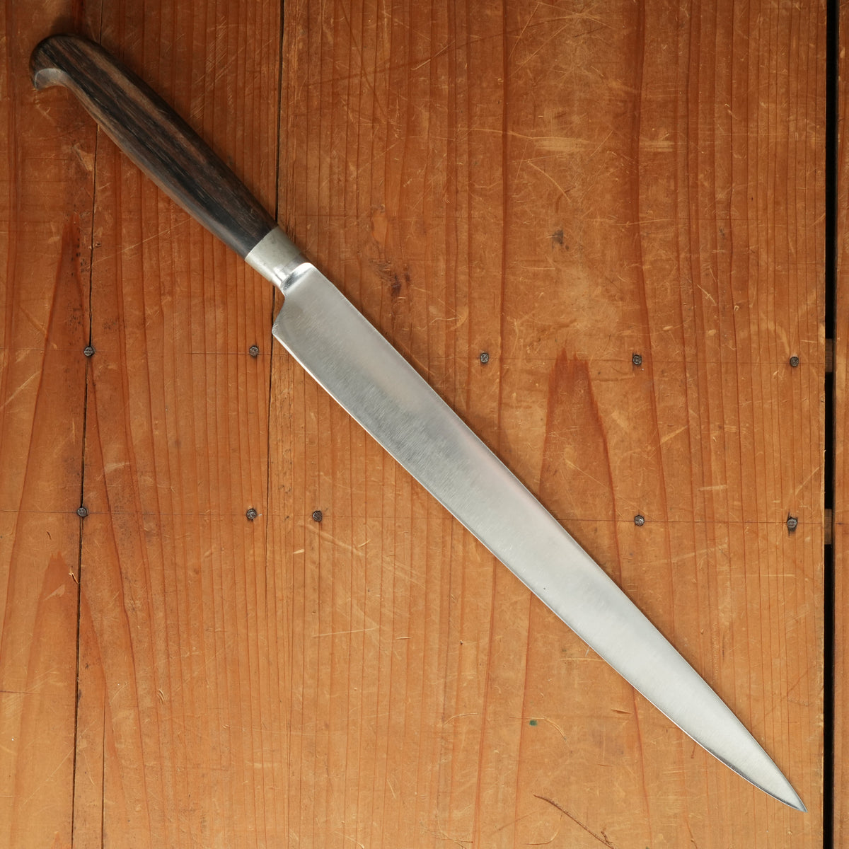 Vintage Jernbolaget 10" Slicer Forged Stainless Macassar Ebony Eskilstuna, Sweden 1950-70