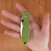 Moki Coupe Folding Knife AUS-8 Lockback Grilon Olive Green Handle