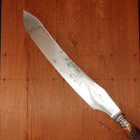 Joseph Rodgers & Sons Lg Carving Knife Carbon Steel Sheffield (Argentine Export?) 1880s-1900