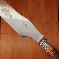 Joseph Rodgers & Sons Lg Carving Knife Carbon Steel Sheffield (Argentine Export?) 1880s-1900