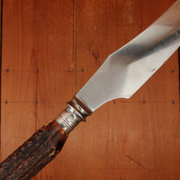 Joseph Rodgers & Sons Lg Carving Knife Carbon Steel Sheffield (Argentine Export?) 1880s-1900