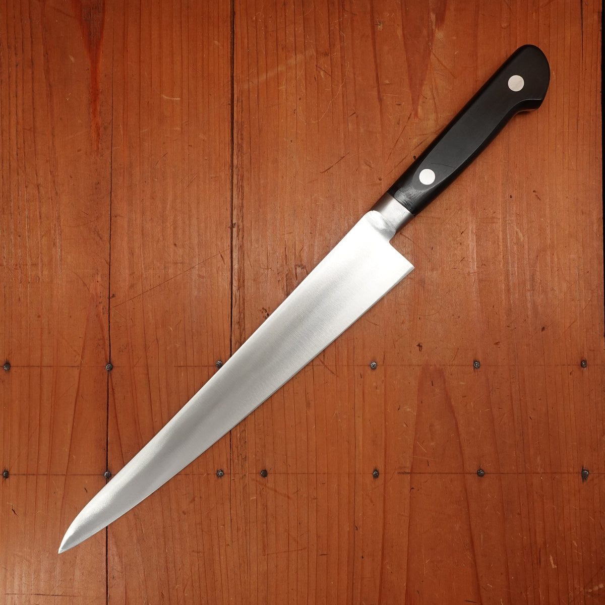 Morihei Hisamoto Hagane 240mm Sujihiki Carbon Steel Pakka Handle