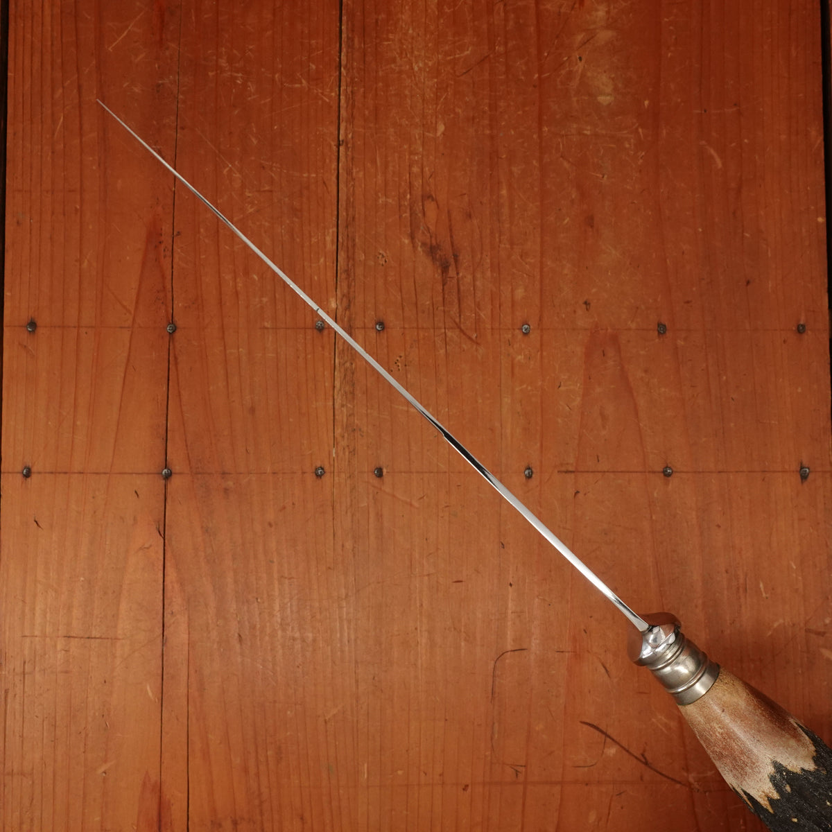 J A Henckels Friodur Stainless 4pc Carving Set Gold Wash Nickel Stag Solingen 1950s