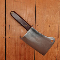 Shop Made 5.75" Heavy Cleaver Carbon Steel Micarta Handle 1940s 50s?