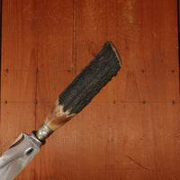 J A Henckels Friodur Stainless 4pc Carving Set Gold Wash Nickel Stag Solingen 1950s